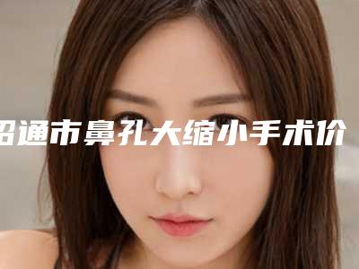 昭通市鼻孔大缩小手术价格收费表2025崭新释出-昭通市鼻孔大缩小手术大概费用大致是多少